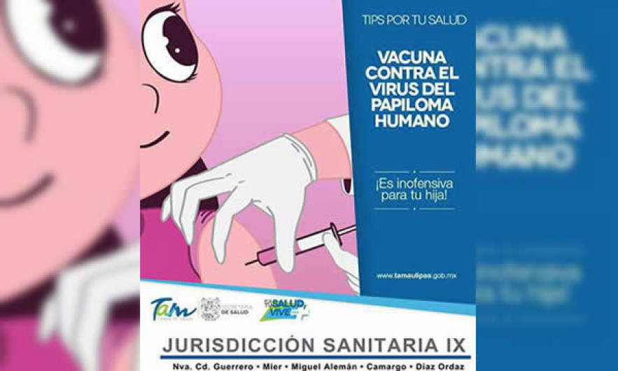 Aplican vacuna contra el VPH a niñas de 11 años